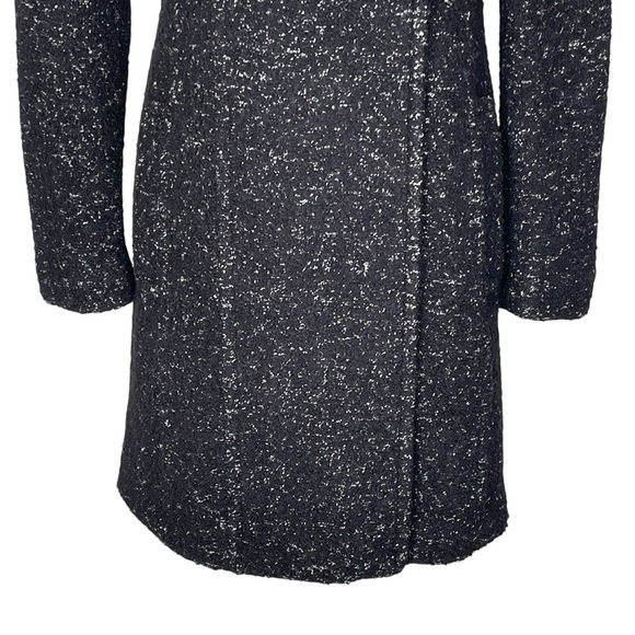 Express Wool Blend Double Breasted Coat Women’s Size S Black White Fall Winter - Picture 3 of 8